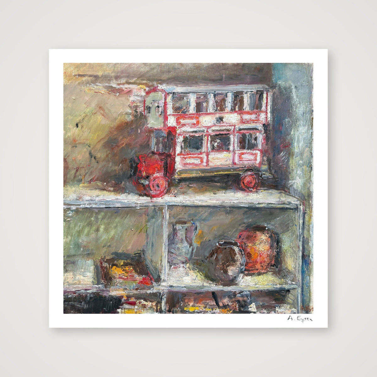 My Toy Bus — 50×50cm, 20×20" Print only