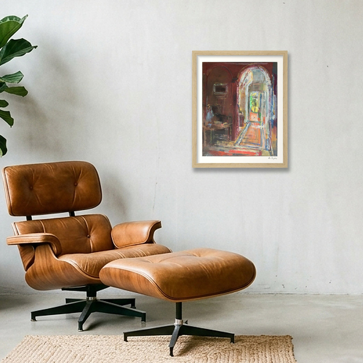 Hallway — 28×35cm, 11×14" Oak Frame