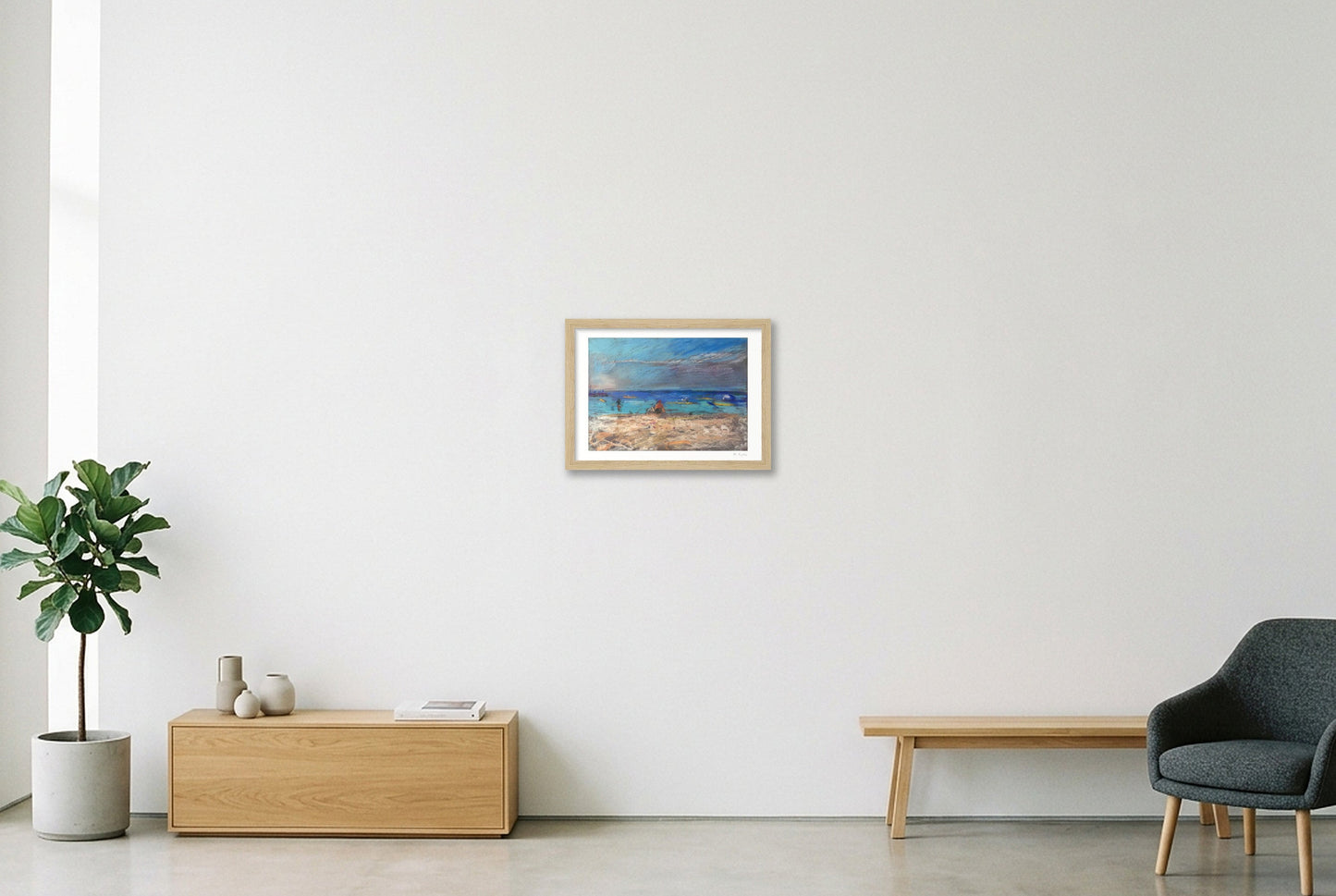 Bondi — A4 (30×21cm, 12×8") Oak Frame
