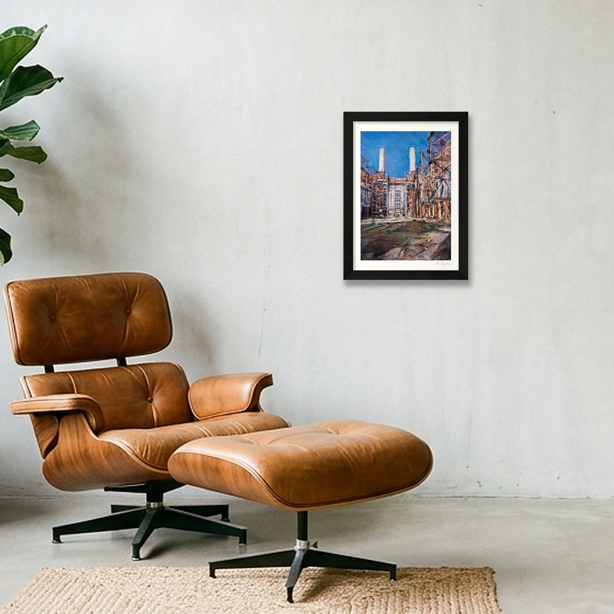 Battersea Power Station Interior  — A4 (21×30cm, 8×12") Black Frame