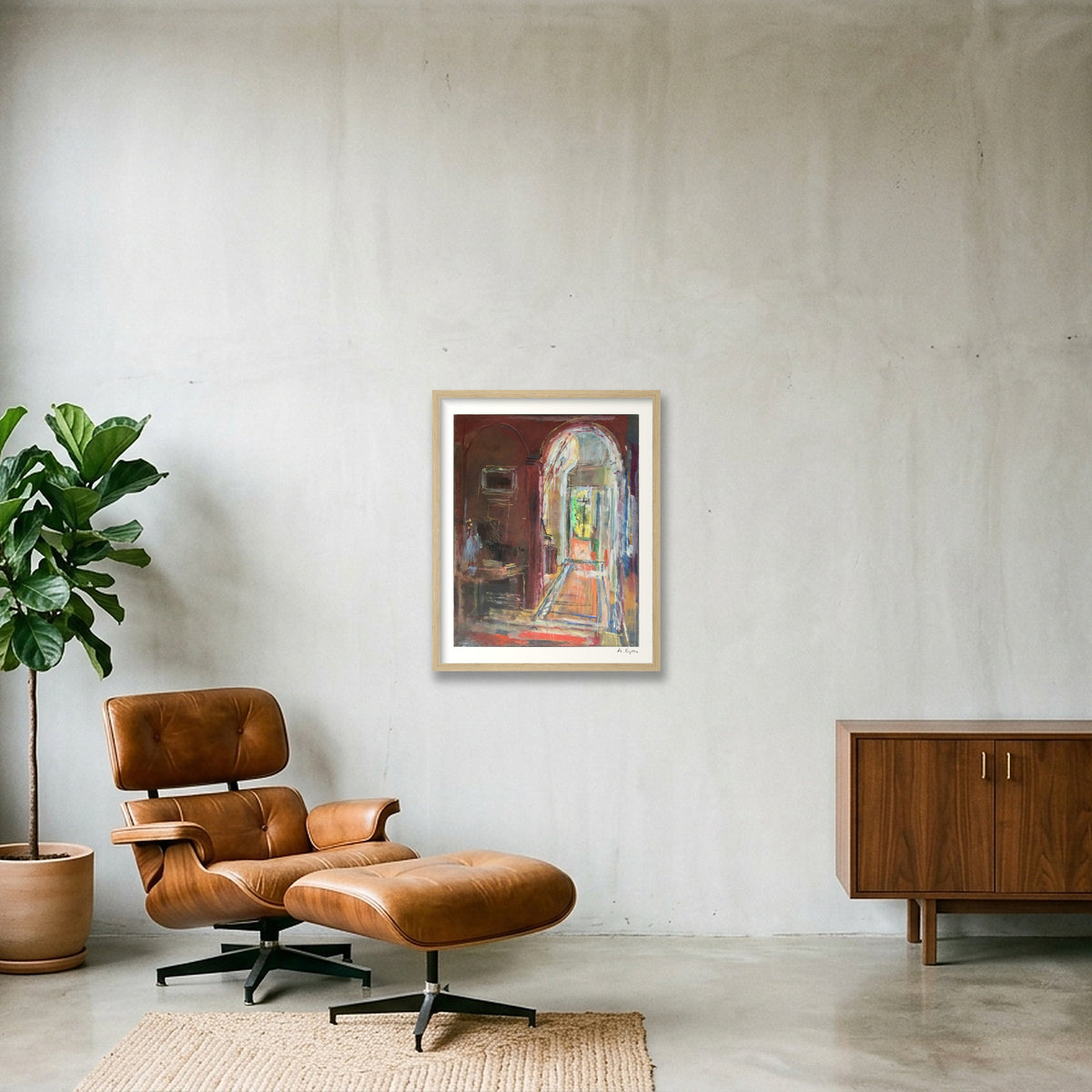 Hallway — 40×50cm, 16×20" Oak Frame