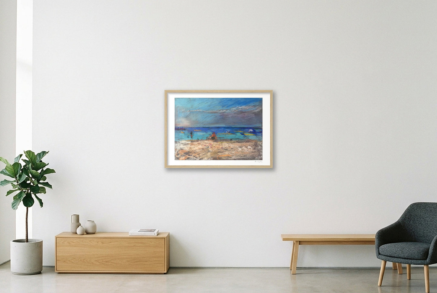 Bondi — A2 (59×42cm, 23×17") Oak Frame