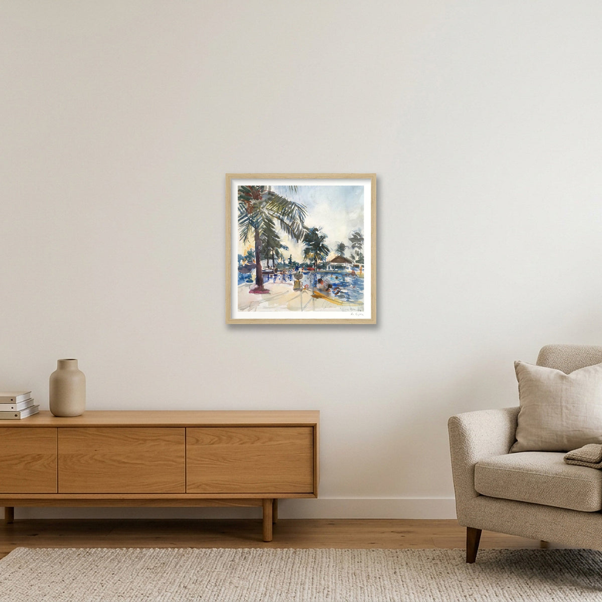 Sri Lanka — 40×40cm, 16×16" Oak Frame