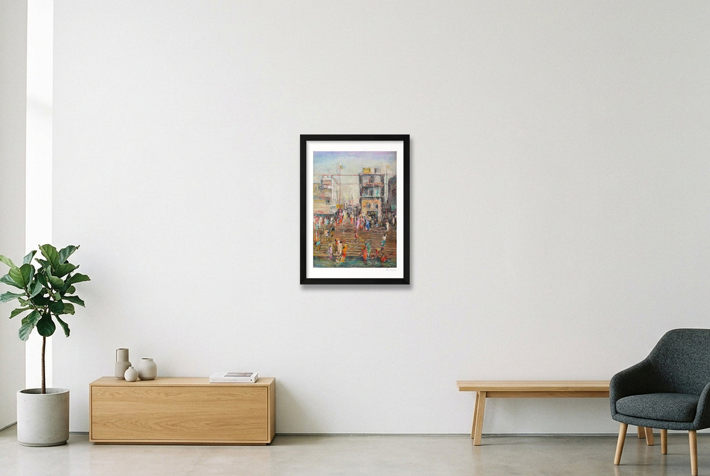 Varanasi — A3 (30×42cm, 12×17") Black Frame
