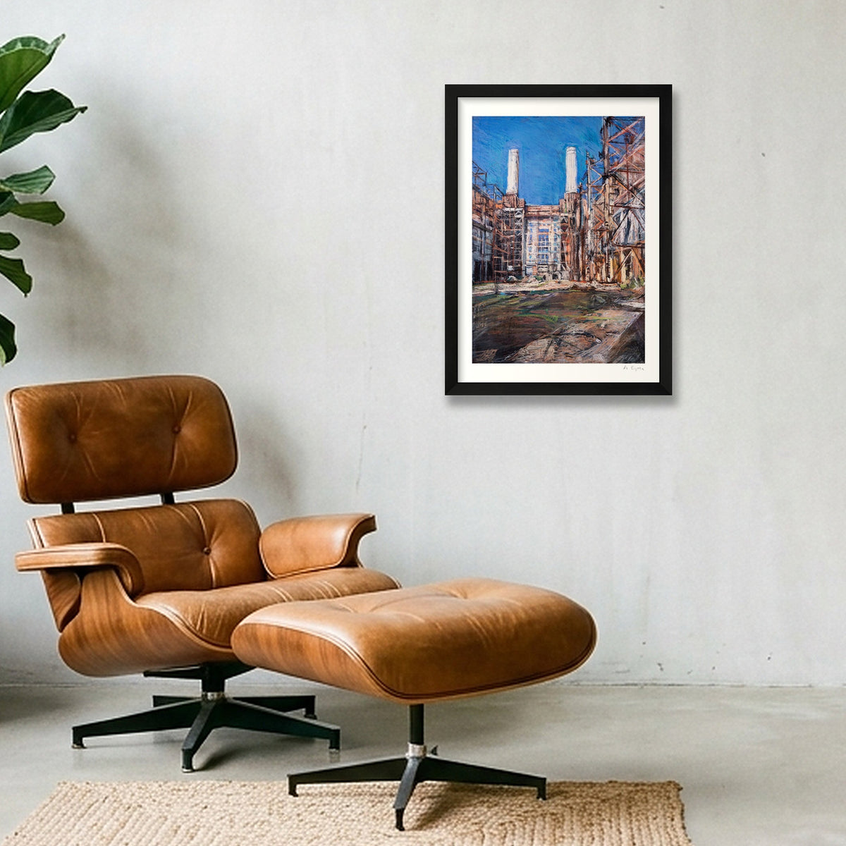 Battersea Power Station Interior  — A3 (30×42cm, 12×17") Black Frame