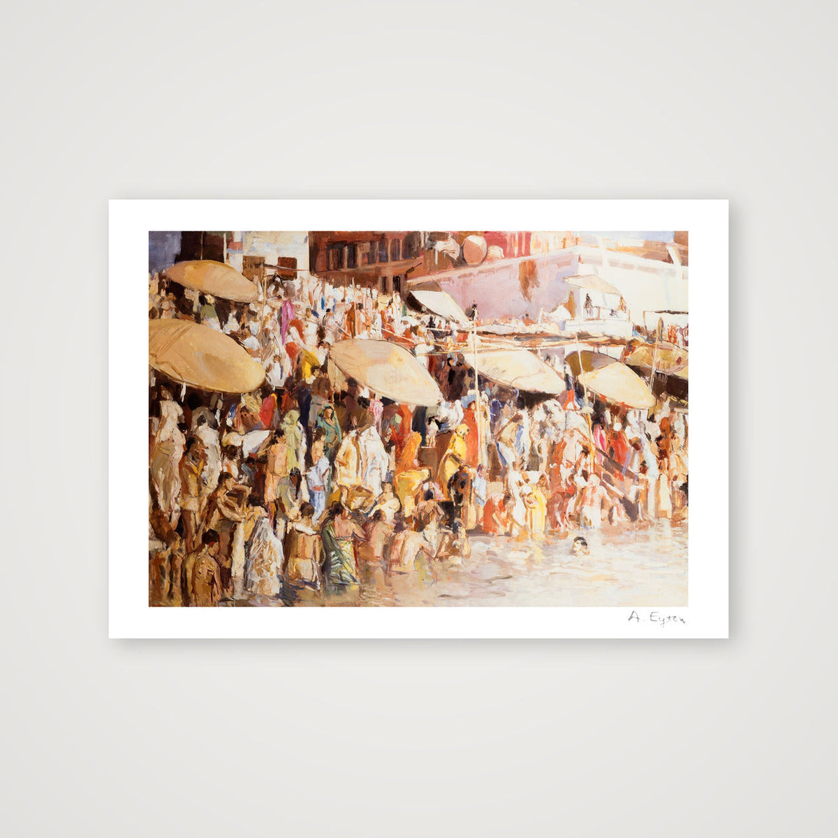 Varanasi Umbrellas — A4 (30×21cm, 12×8") Print only