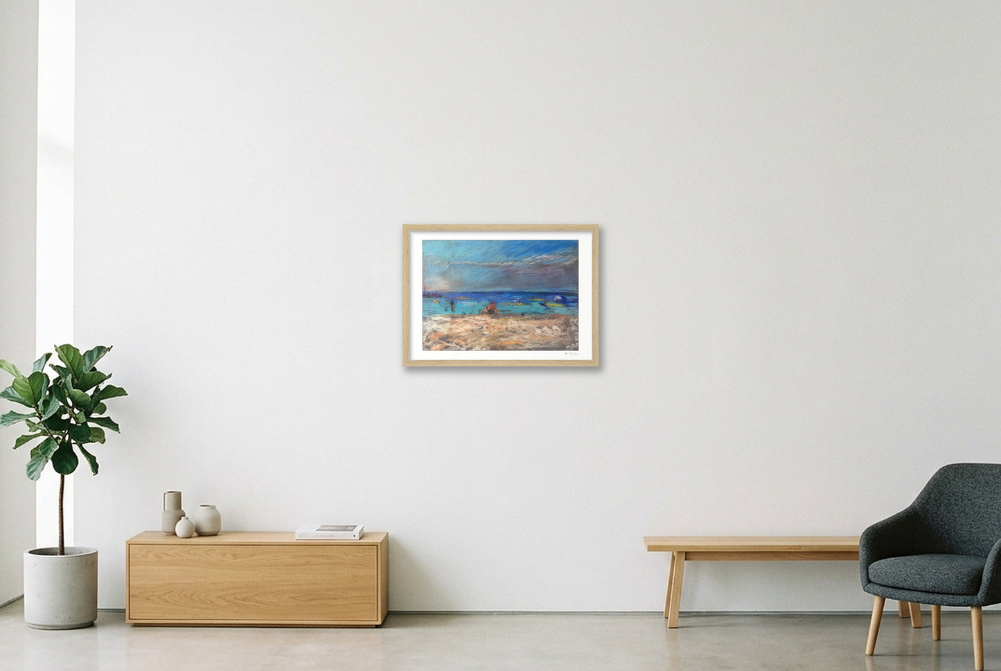Bondi — A3 (42×30cm, 17×12") Oak Frame