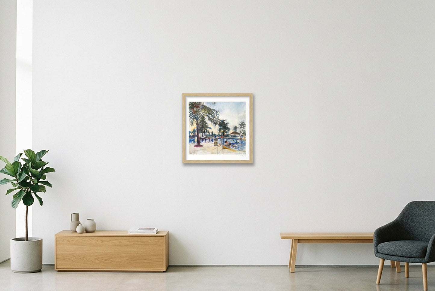 Sri Lanka — 30×30cm, 12×12" Oak Frame