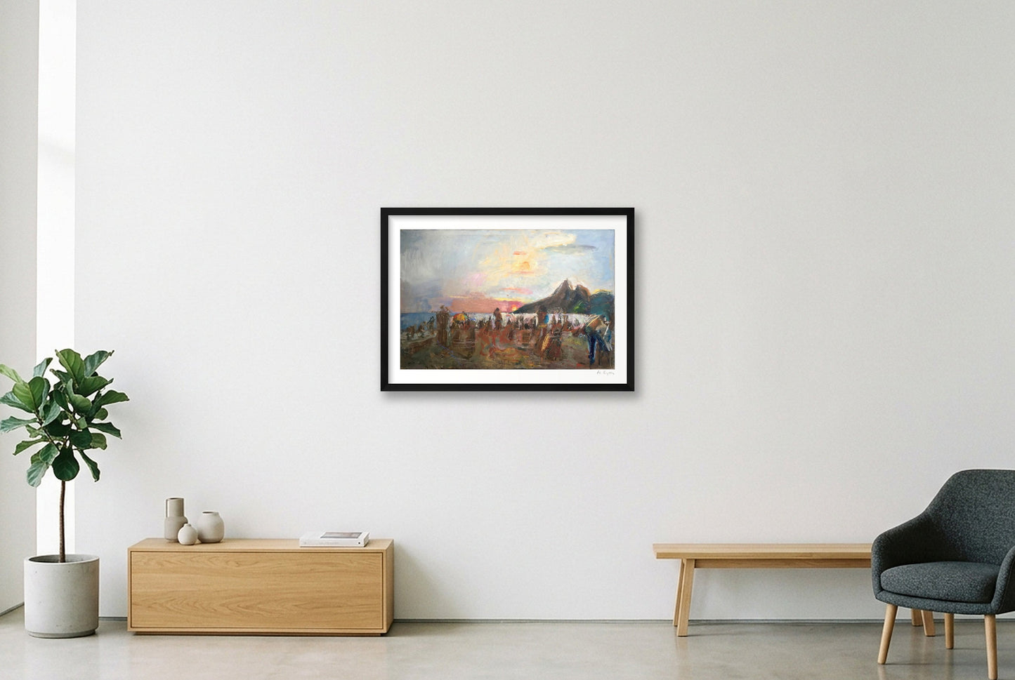 Ipenema Beach, Brazil — A2 (59×42cm, 23×17") Black Frame