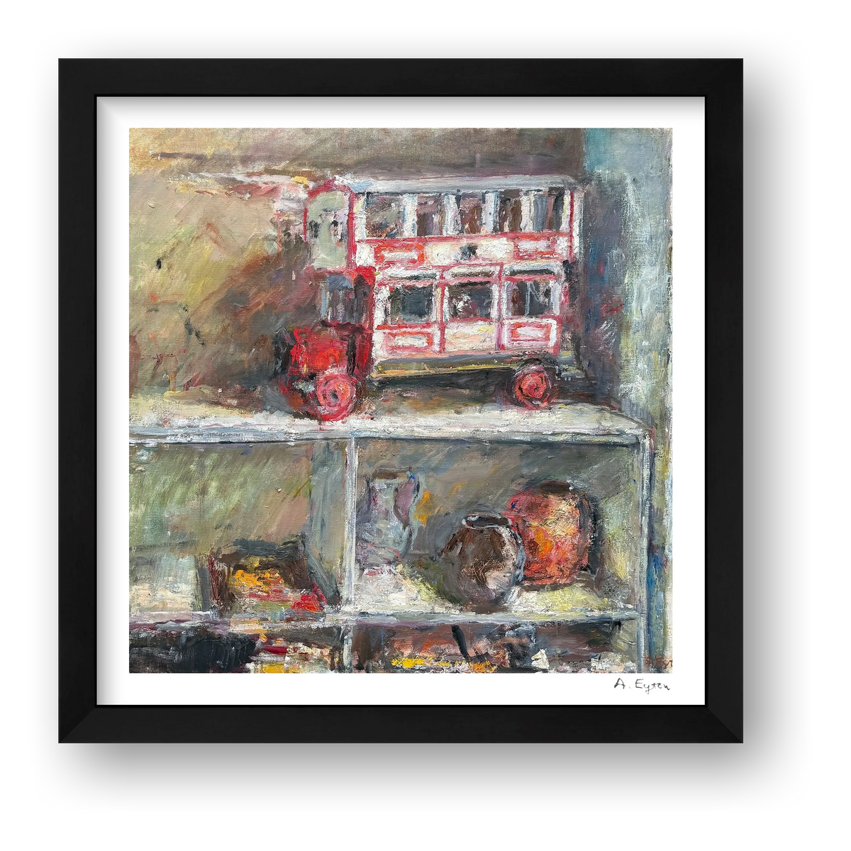 My Toy Bus — framed