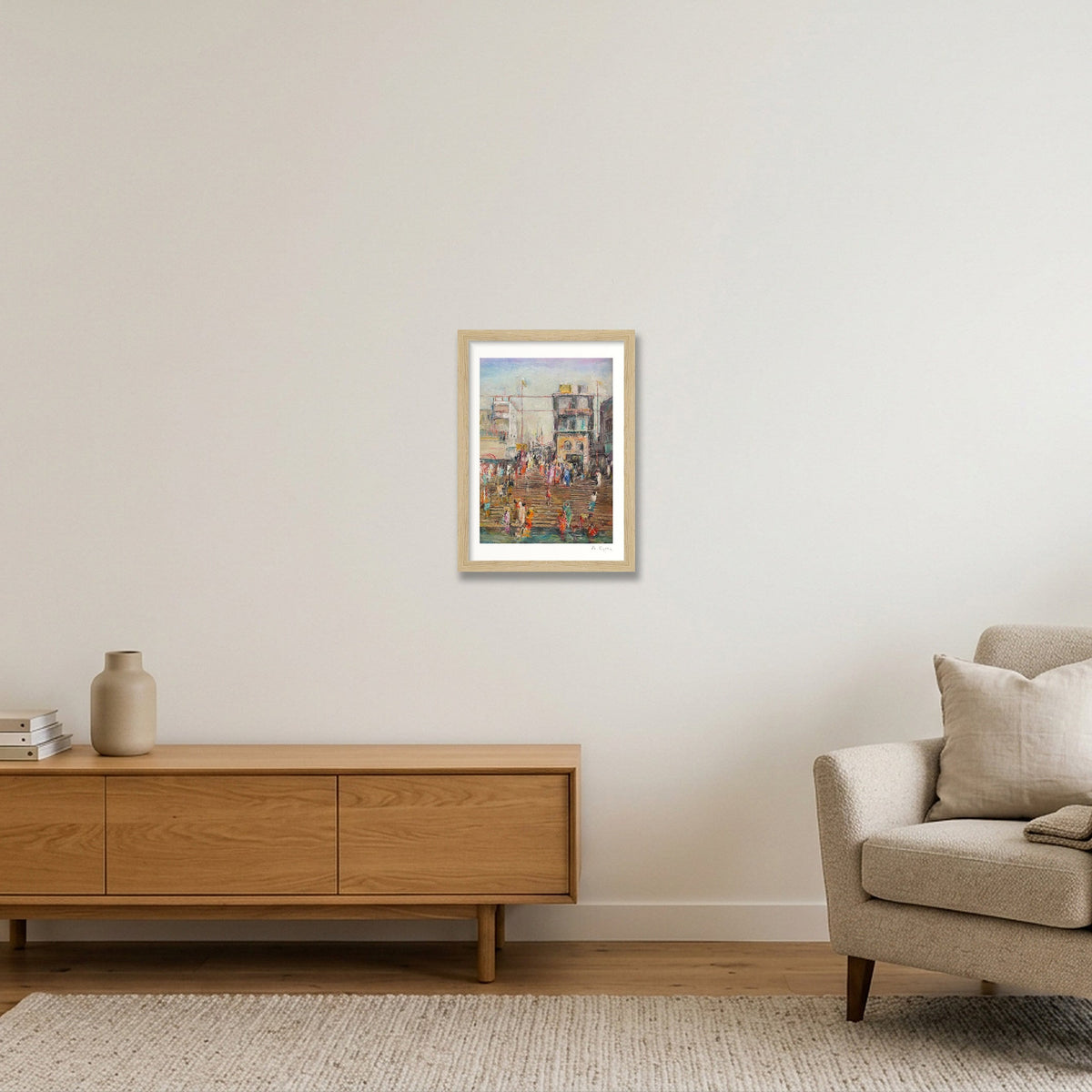 Varanasi — A4 (21×30cm, 8×12") Oak Frame