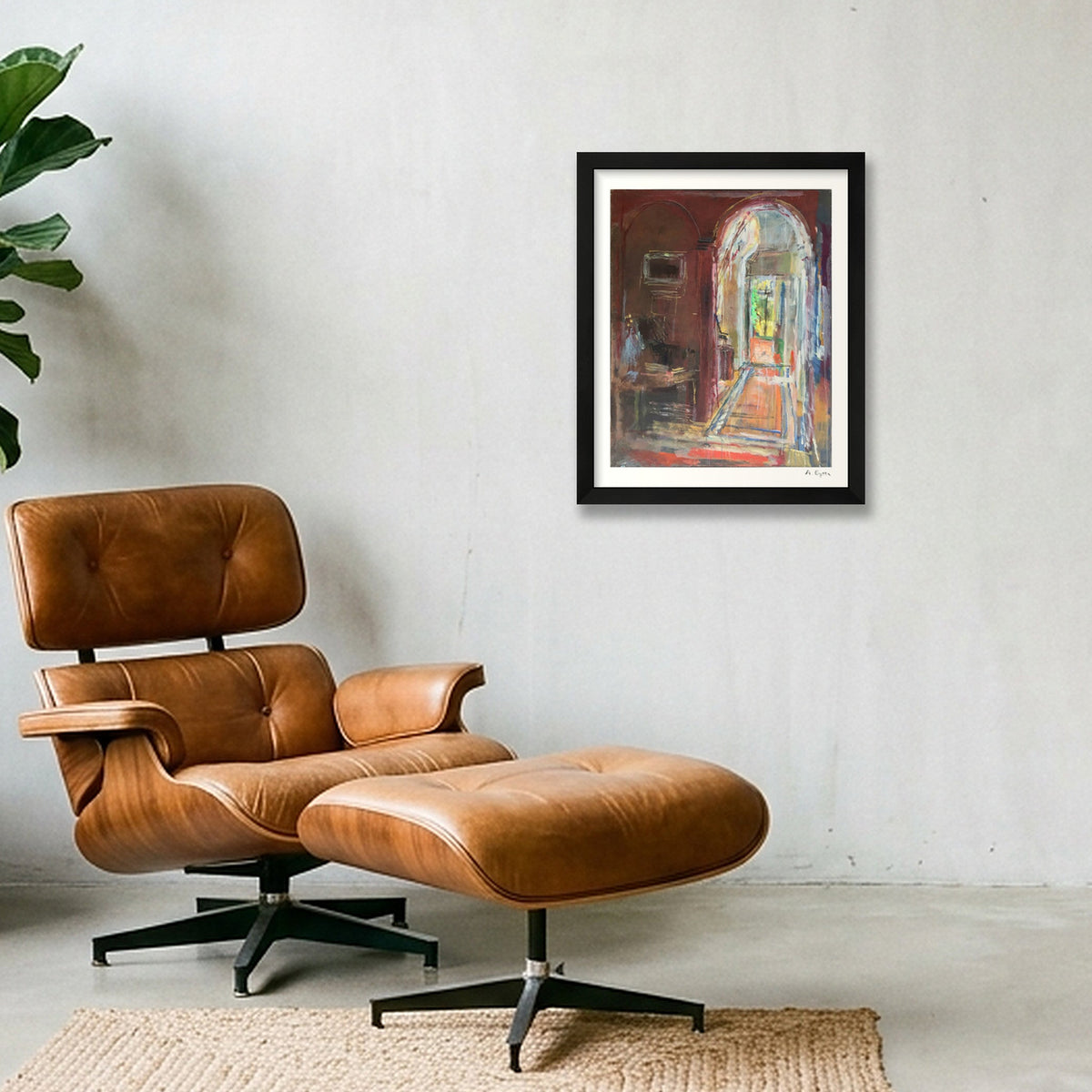 Hallway — 28×35cm, 11×14" Black Frame