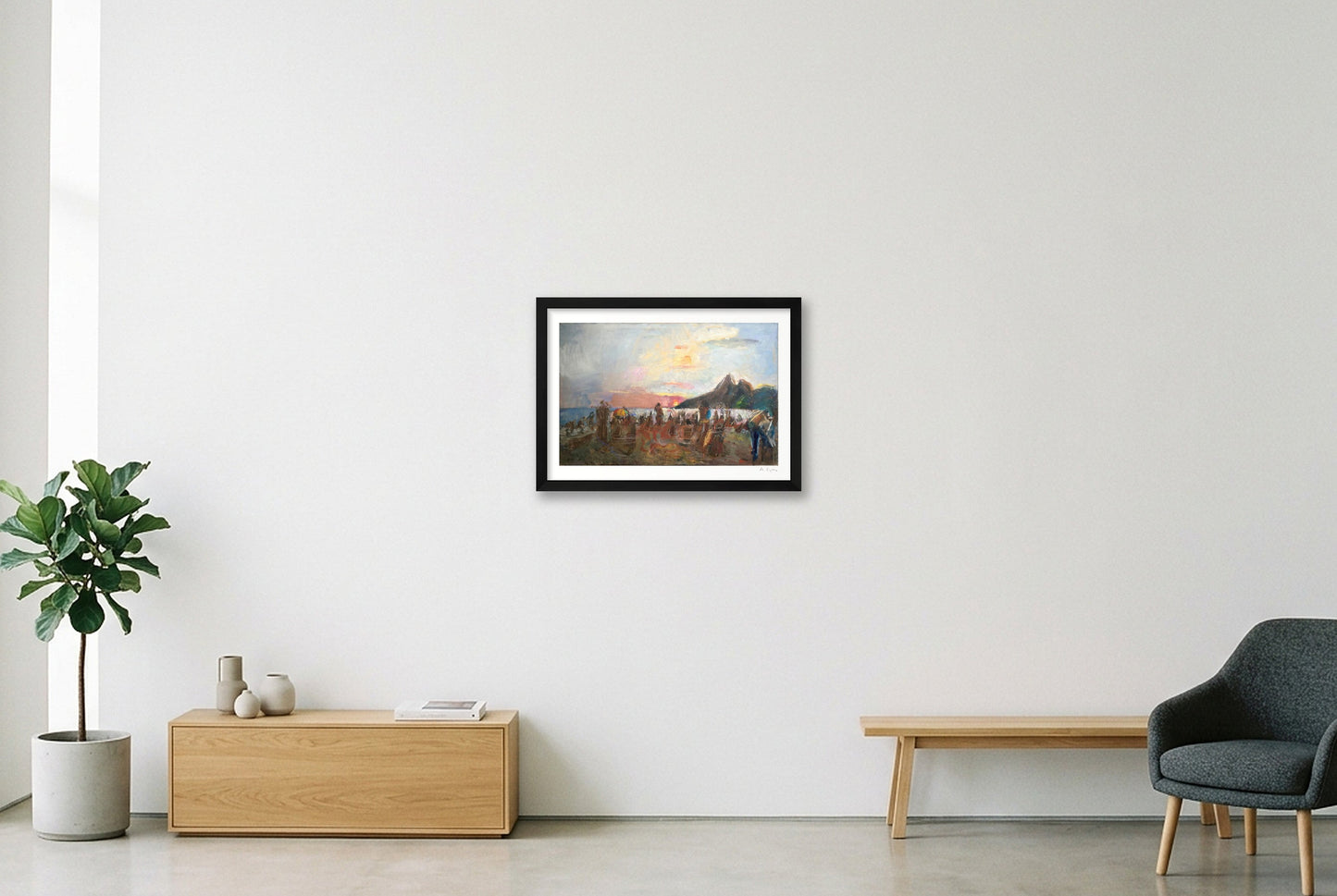 Ipenema Beach, Brazil — A3 (42×30cm, 17×12") Black Frame