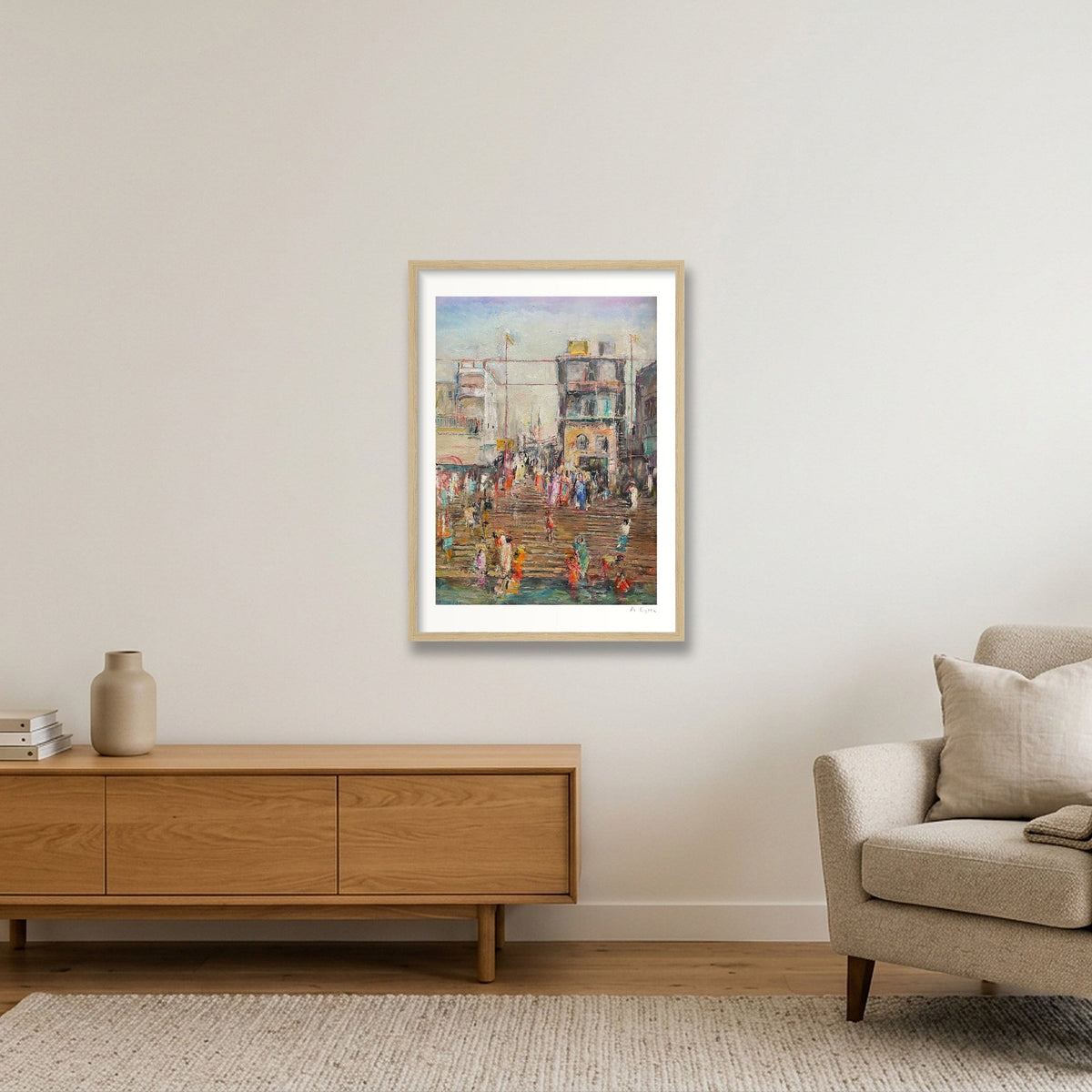 Varanasi — 42×59cm, 17×23" Oak Frame