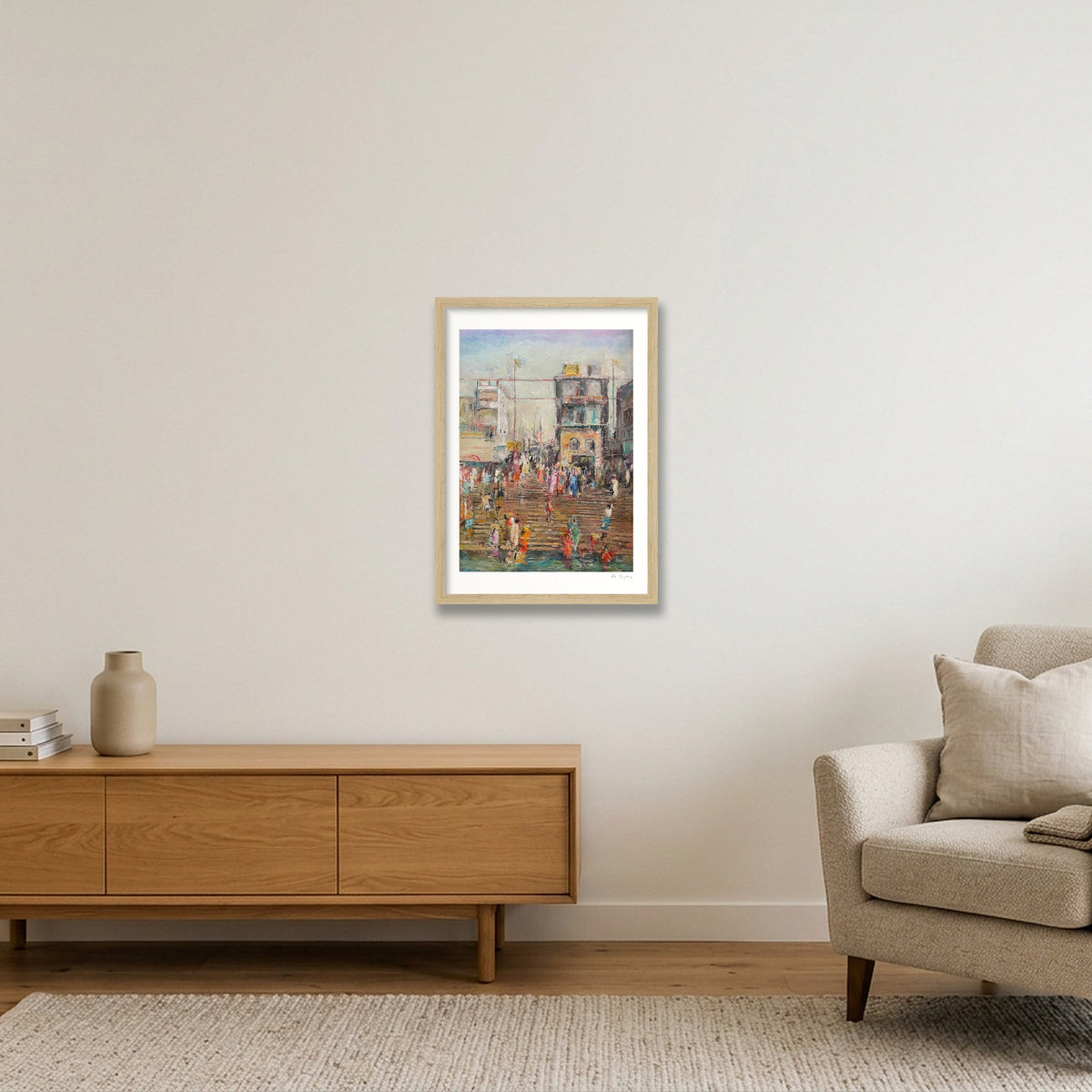 Varanasi — A3 (30×42cm, 12×17") Oak Frame