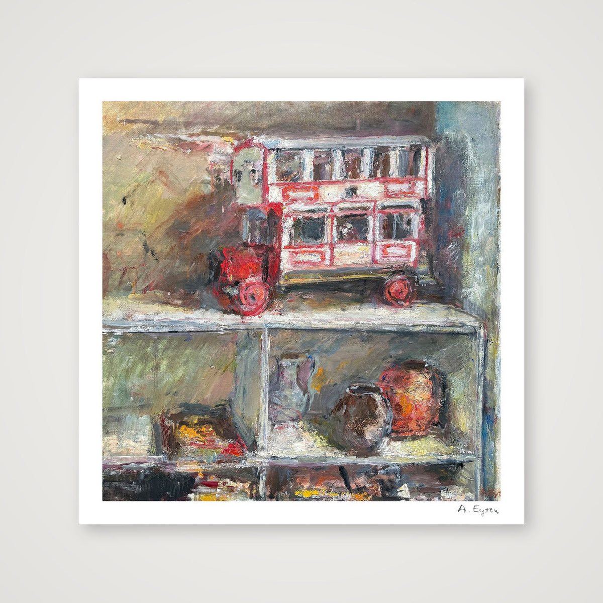 My Toy Bus — 30×30cm, 12×12" Print only